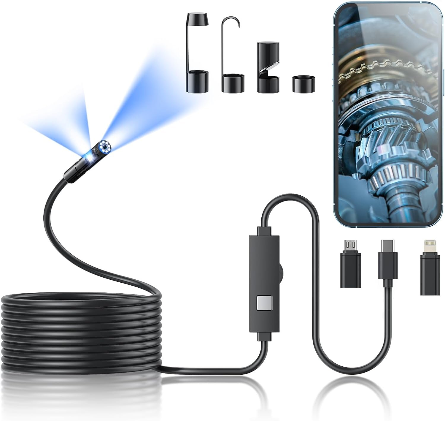 1920P HD Dual-Lens Endoscope Camera With 8 Adjustable LED Lights: A Practical Inspection Guide