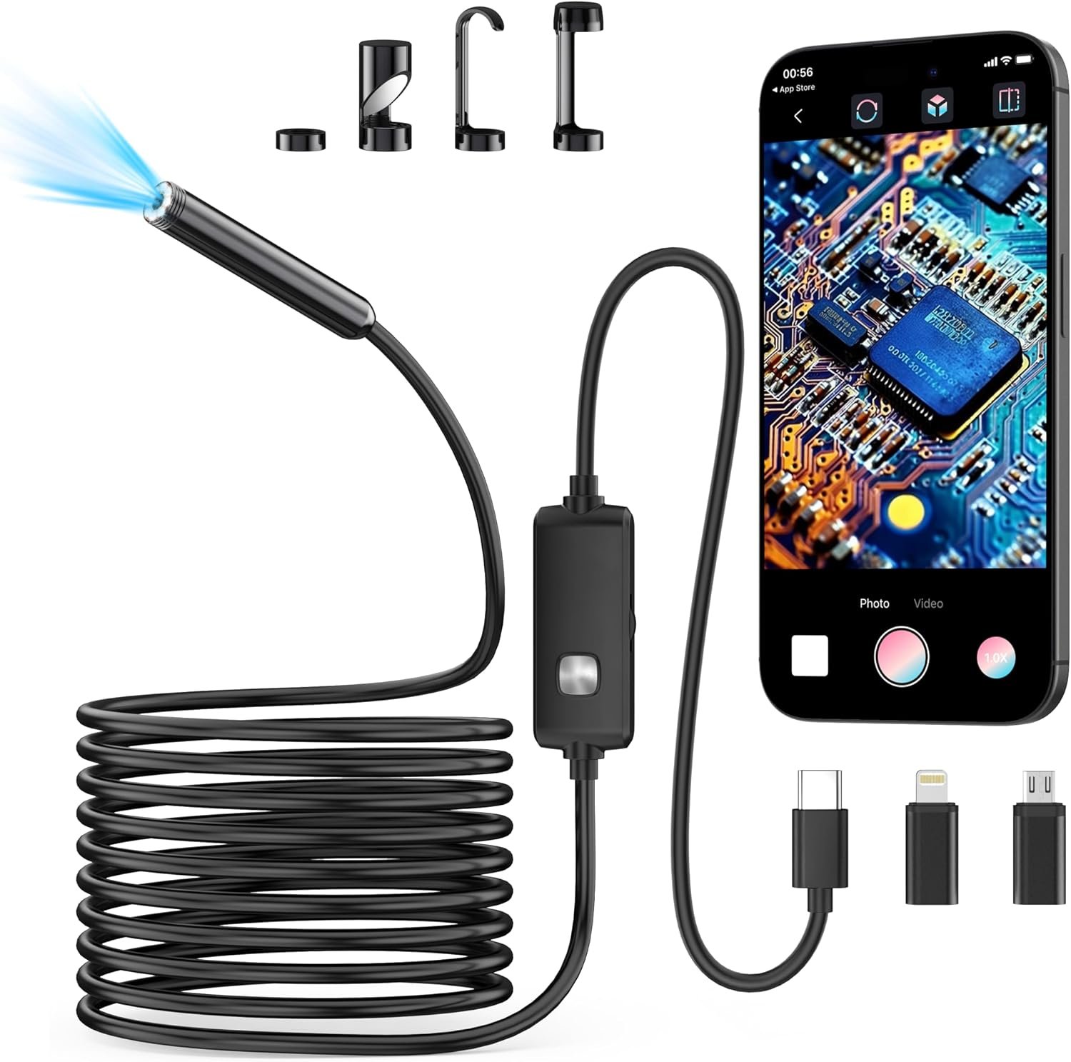 Endoscope Camera with Light, 1920P HD Borescope with 8 Adjustable LED Lights: A Practical Guide